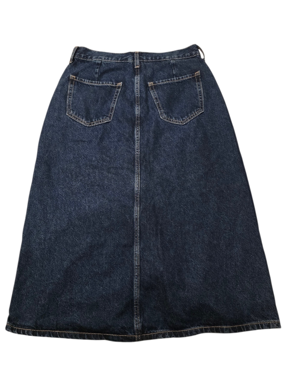 Old Navy Dark Blue Button-Front Denim Midi Skirt Size 8 - Picture 7 of 7